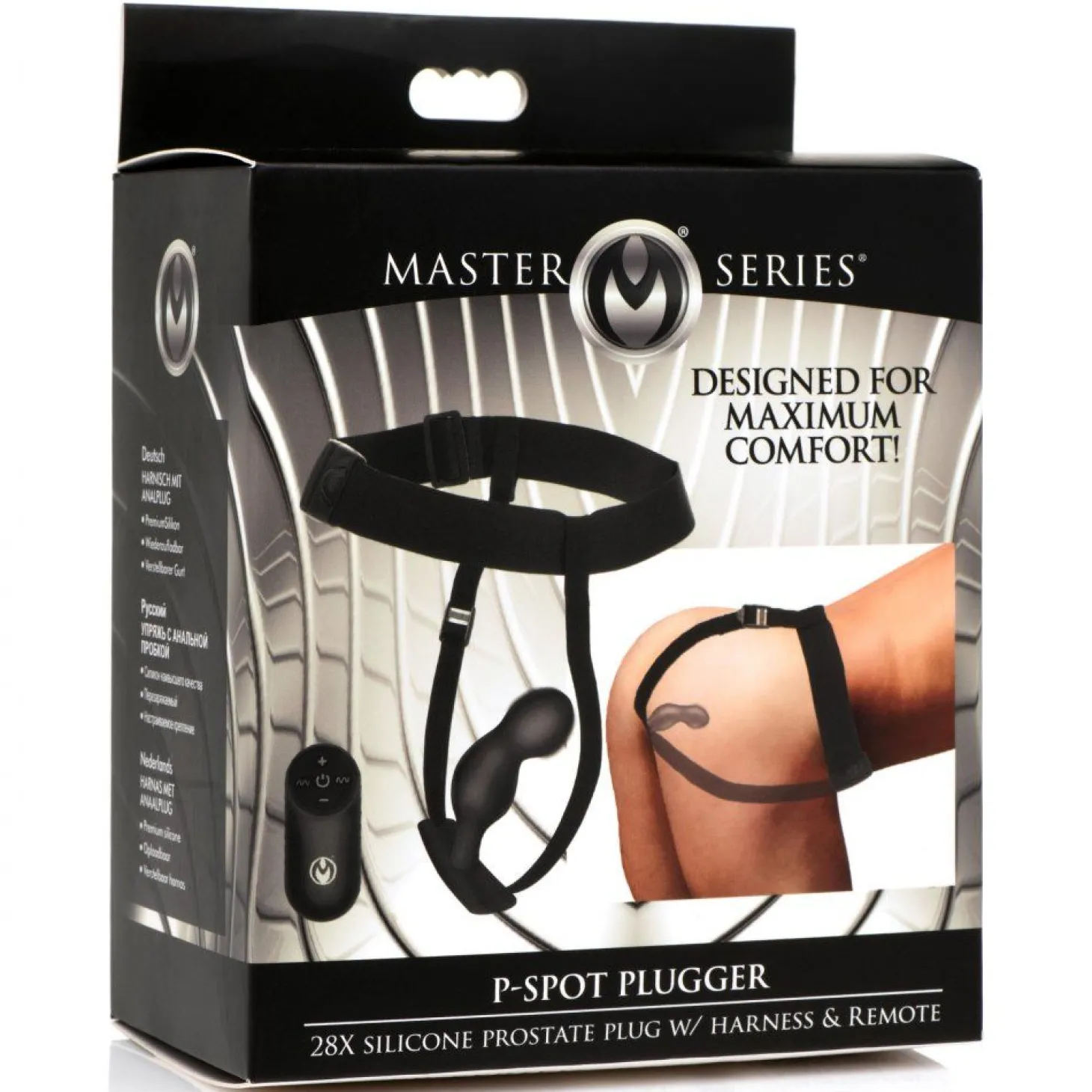 P-Spot Plugger Anaalplug met Harnas & Afstandsbediening