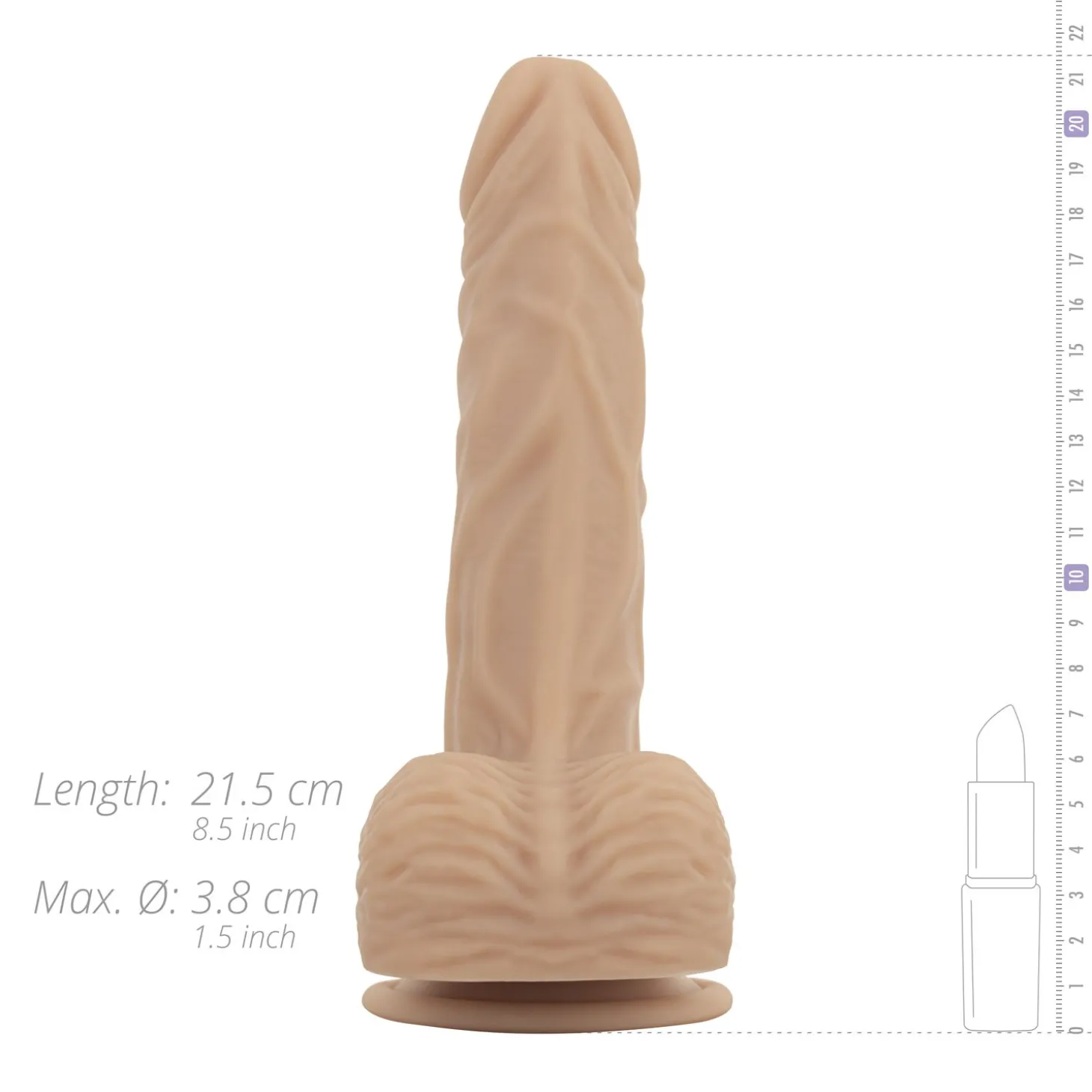 Real Fantasy - Ethan Verwarmbare Vibrerende Dildo - 19 cm
