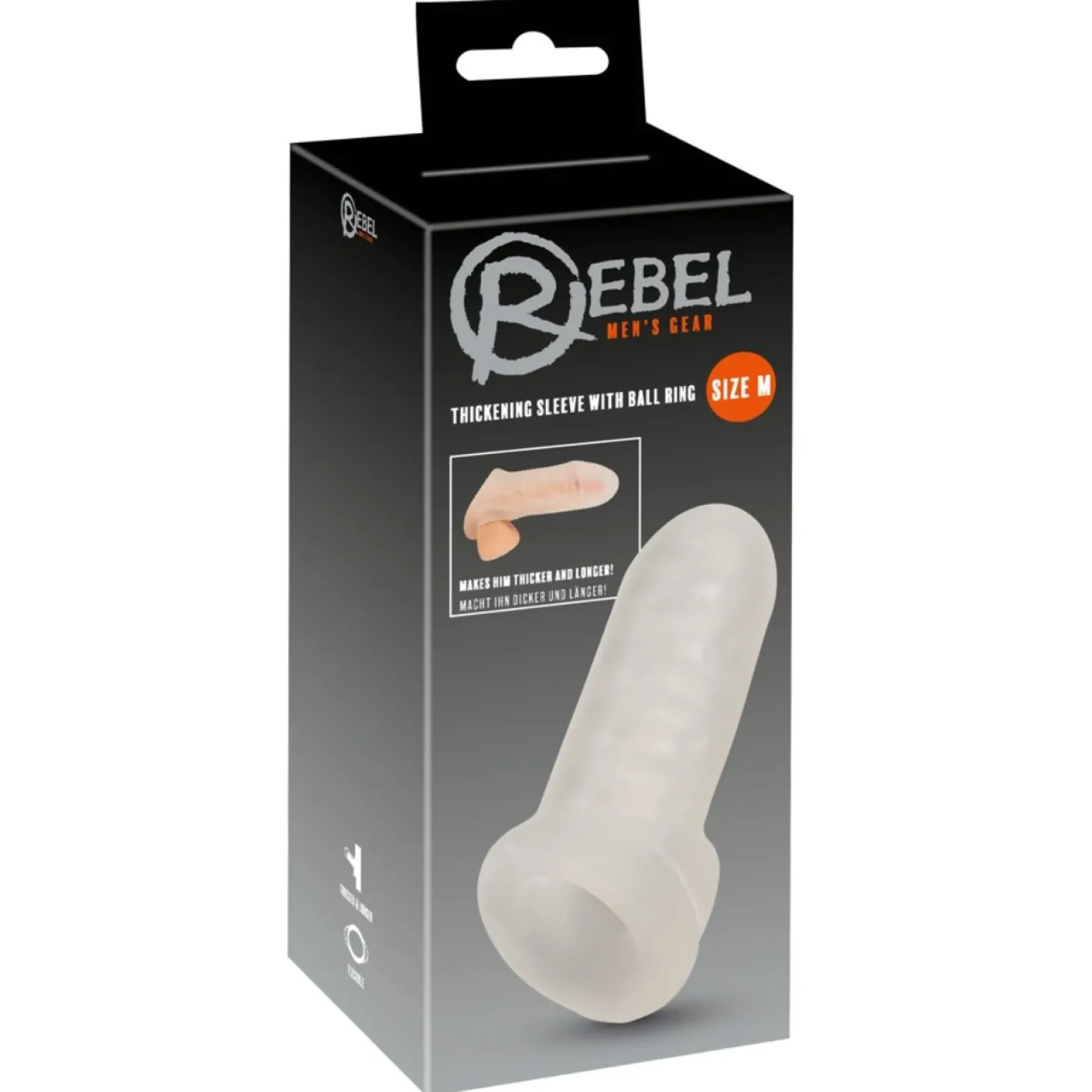 Rebel - Thickening Sleeve with Ball Ring - 16,5 cm