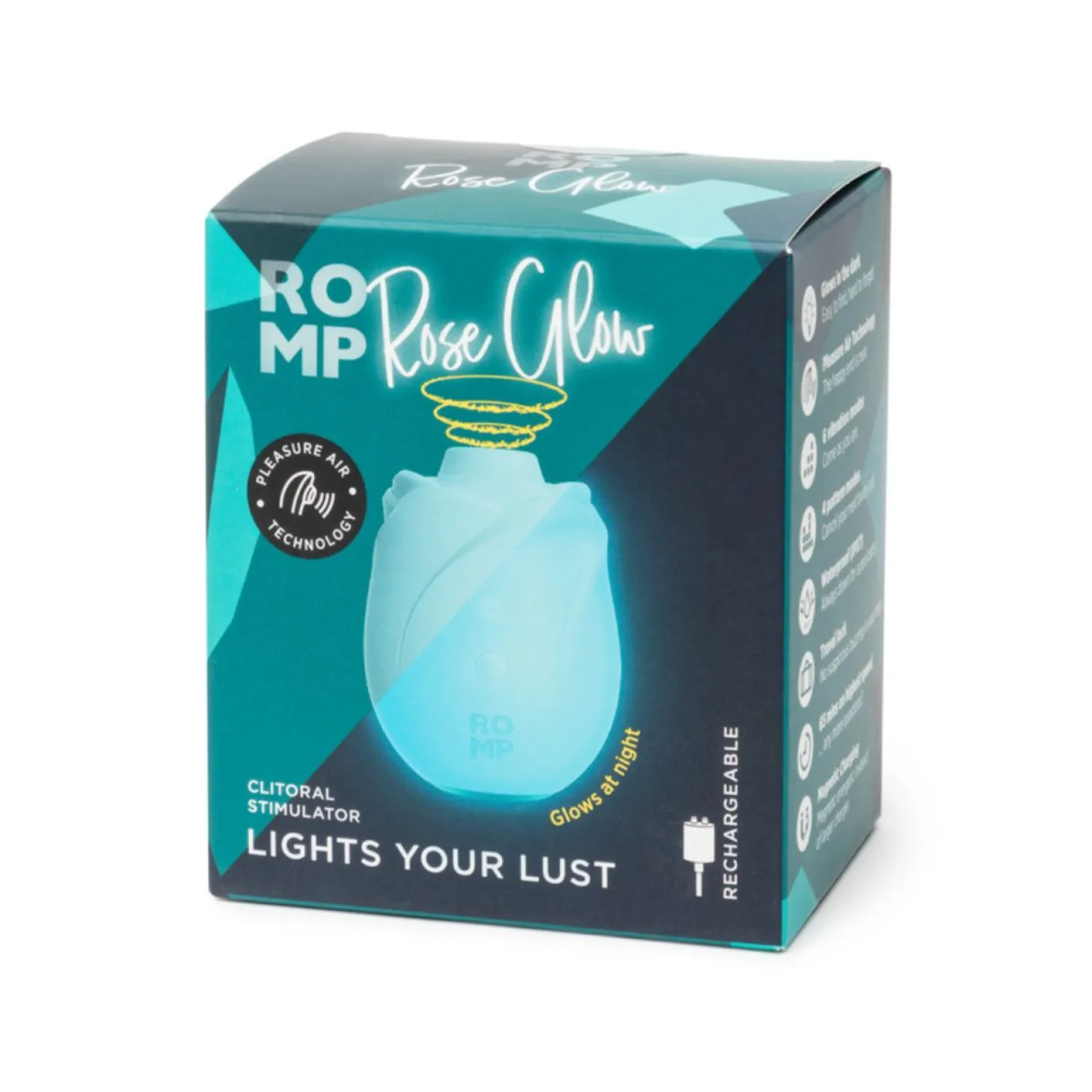 ROMP - Rose Glow Luchtdrukvibrator - Blue
