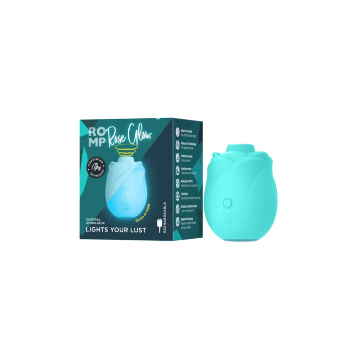 ROMP - Rose Glow Luchtdrukvibrator - Blue