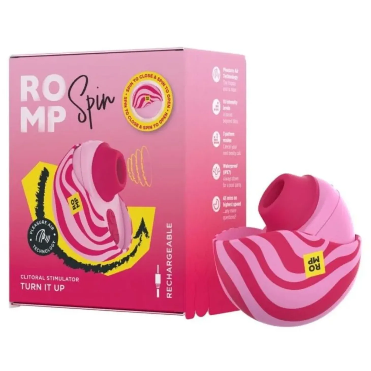 ROMP – Spin Luchtdruk Vibrator – Compact & Discreet Genot