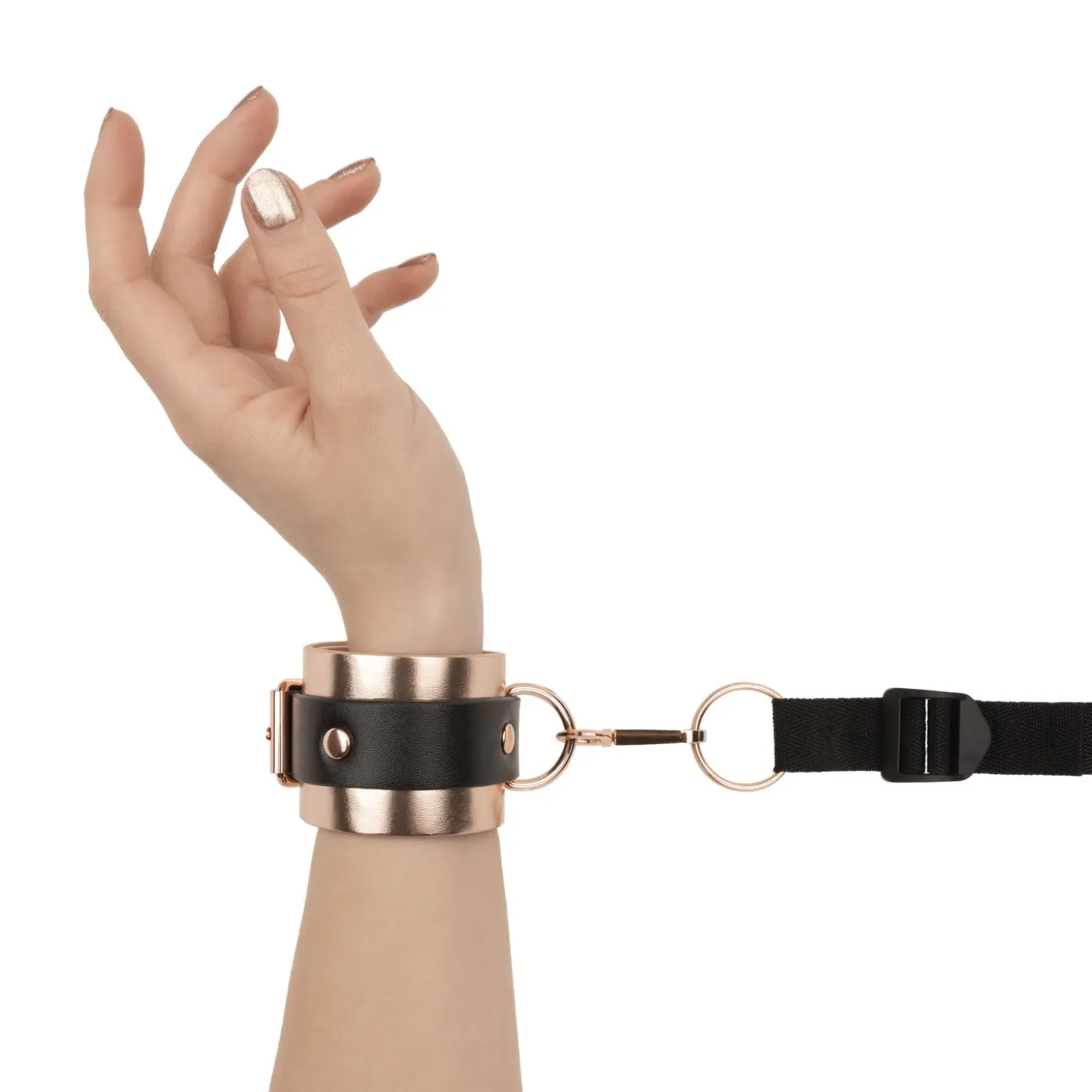 Rosy Gold - Under-Mattress Restraint Set - Zwart