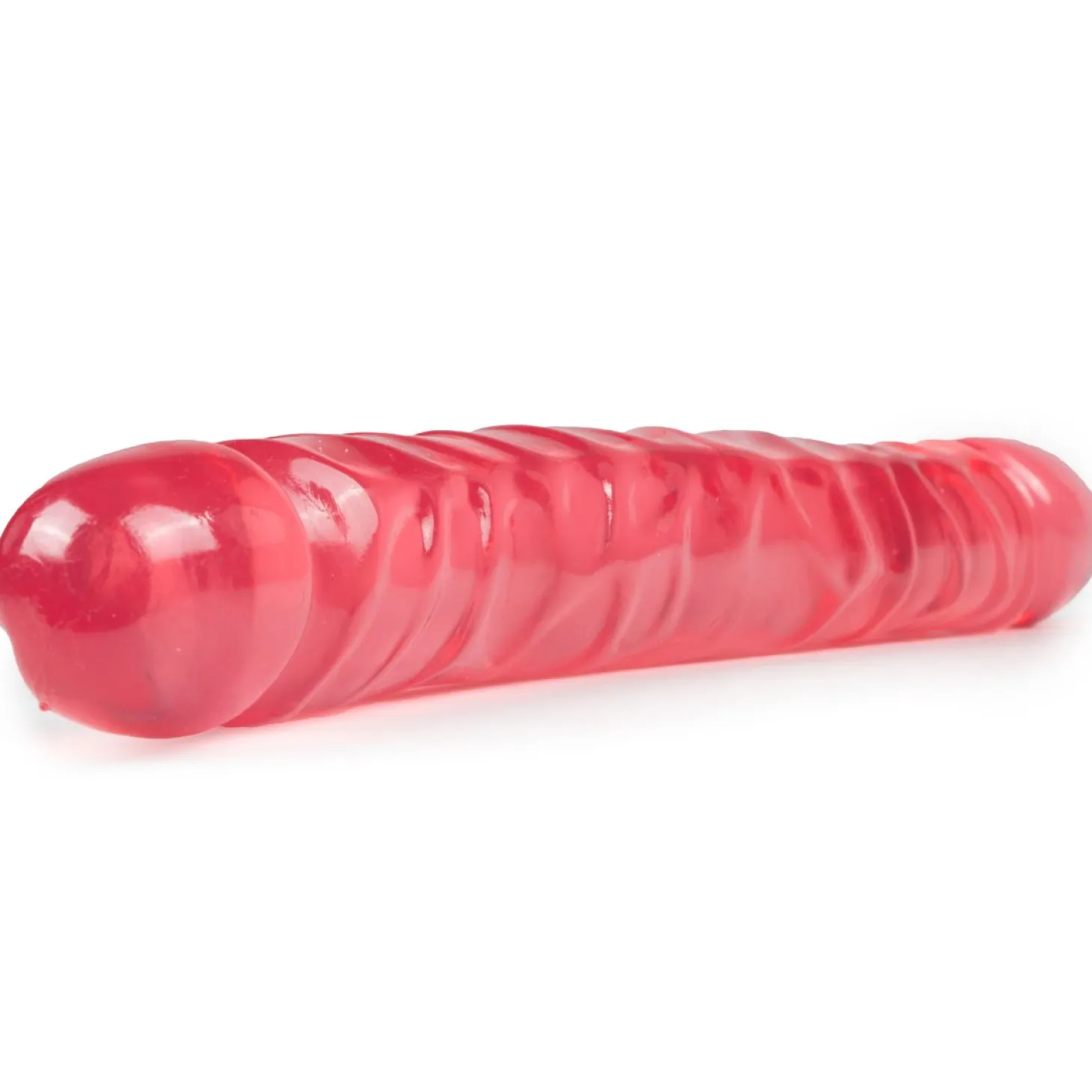Roze Crystal Jellies dubbele dildo
