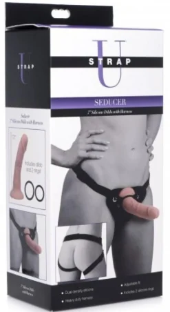 Seducer Siliconen Dildo Met Harnas