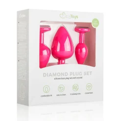 Siliconen Buttplug Met Diamant - Roze