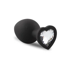 Siliconen Buttplug Set Met Diamantjes - Hart