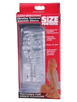 Size Matters - Clear Sensations Vibrerende Penis Sleeve - Transparant