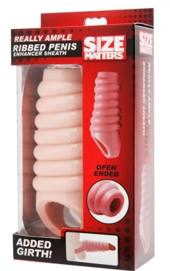 Size Matters - Really Ample - geribbelde penis sleeve