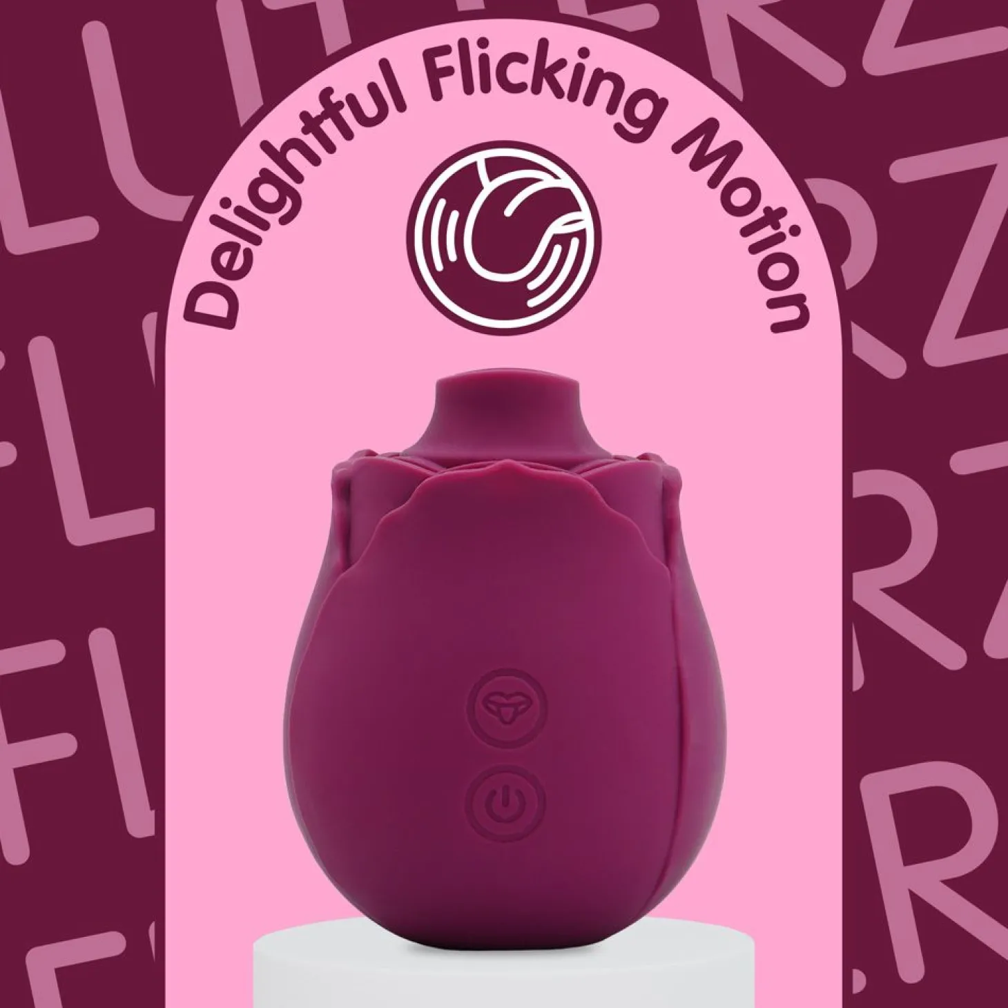 Skins Rose Buddies - The Rose Flutterz Vibrator - Wijnrood