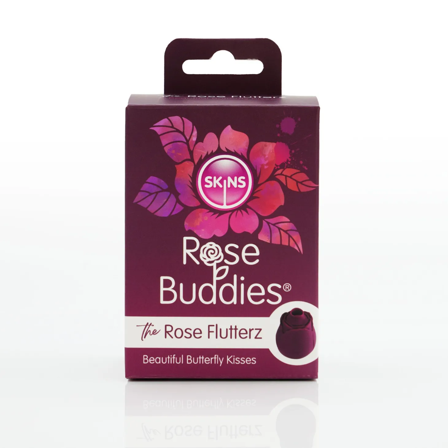 Skins Rose Buddies - The Rose Flutterz Vibrator - Wijnrood