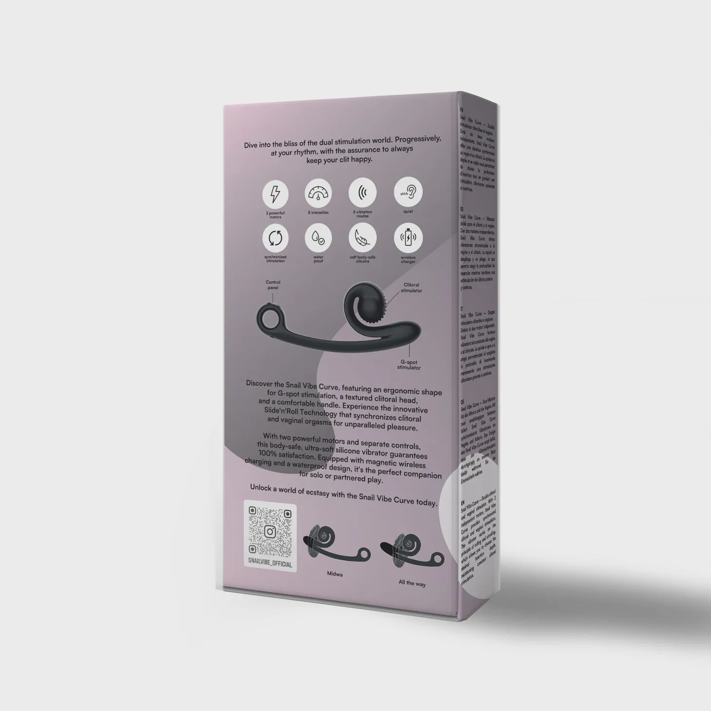 Snail Vibe Curve Duo Vibrator - Zwart