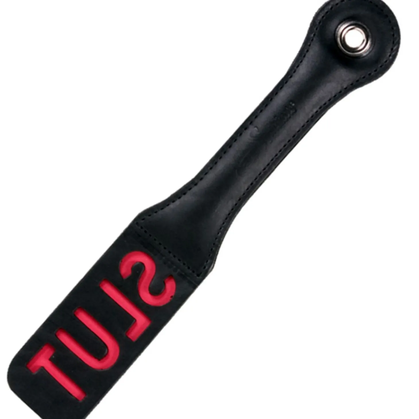 Sportsheets – Leather Impression Paddle – Slut Zwart