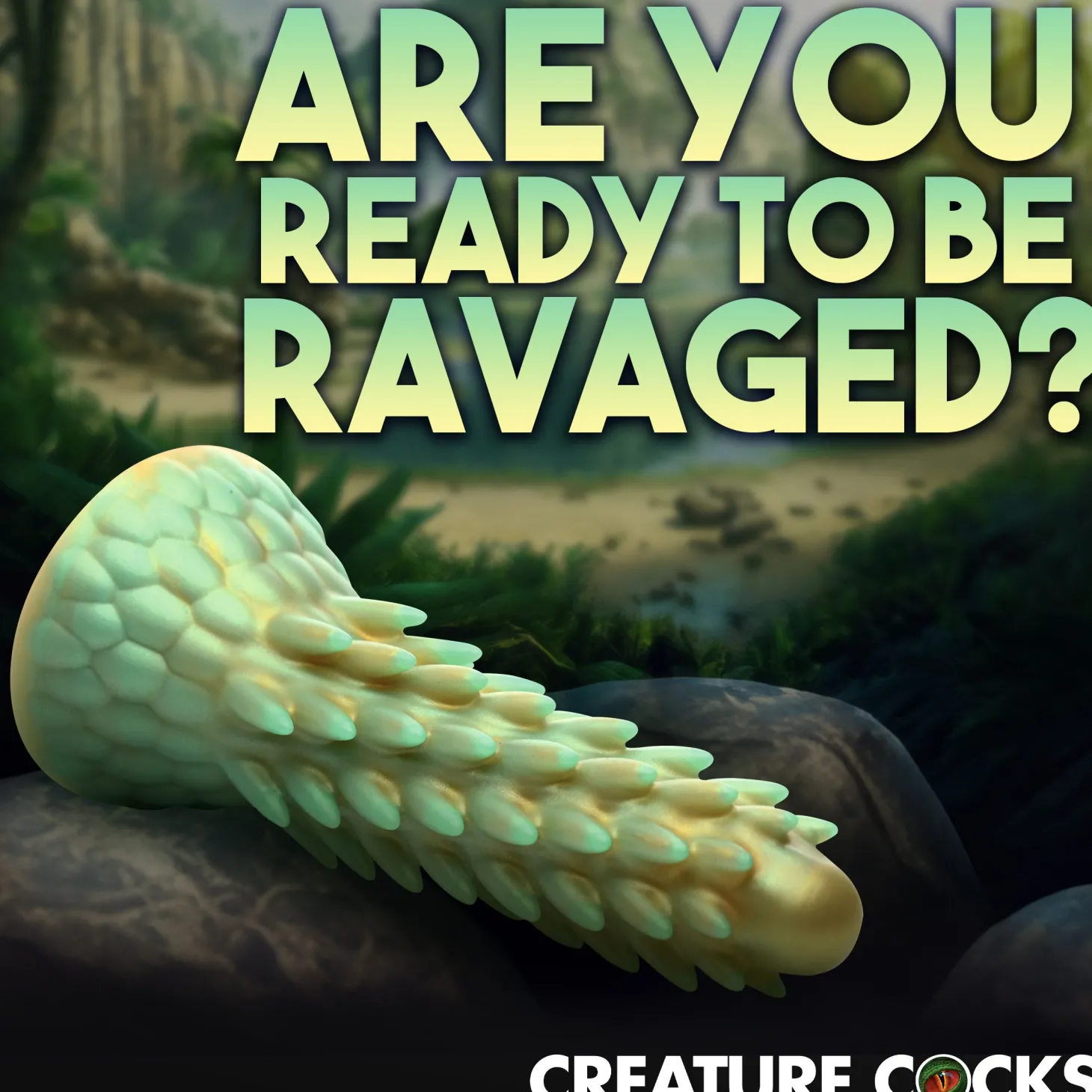 Stegosaurus Spiky Reptiel Dildo - Groen