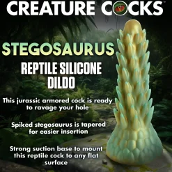 Stegosaurus Spiky Reptiel Dildo - Groen