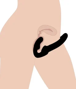 Strapless strapon - Zwarte kleur