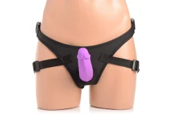 Strap U - Dubbele Dildo Met Harnas - Paars