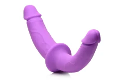 Strap U - Dubbele Dildo Met Harnas - Paars