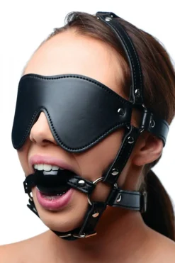 STRICT - Kunstleren Masker Met Ball Gag