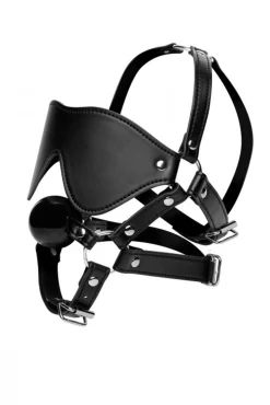 STRICT - Kunstleren Masker Met Ball Gag
