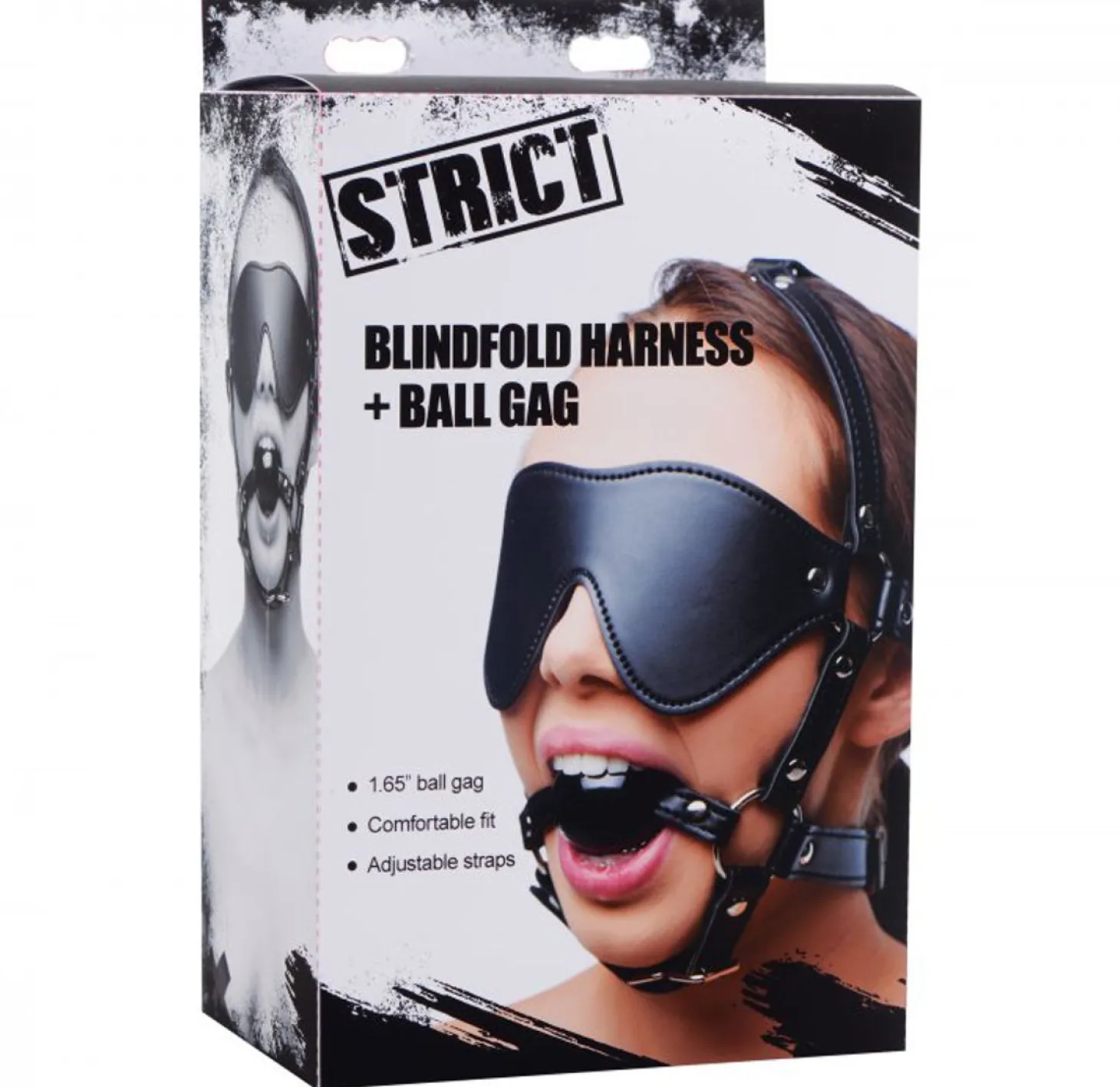 STRICT - Kunstleren Masker Met Ball Gag