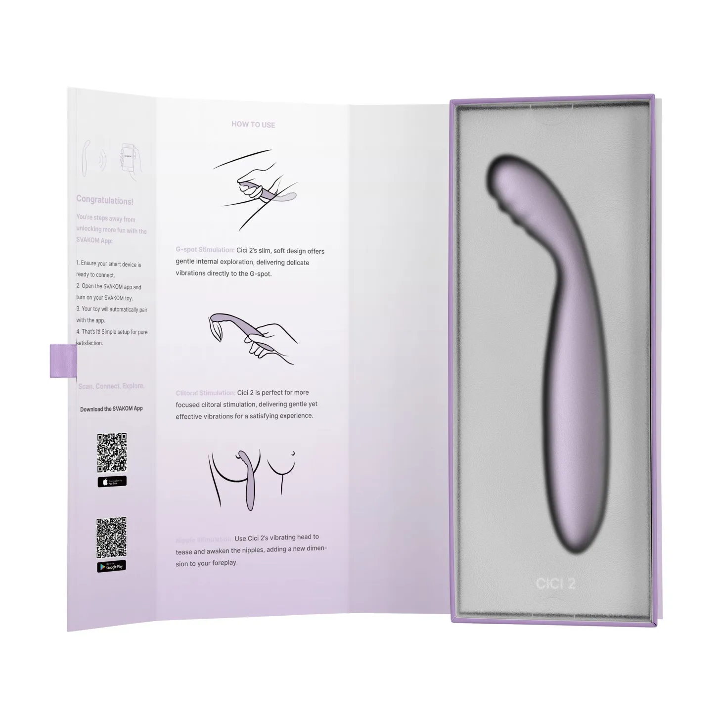 SVAKOM - Cici 2 Flexibele G-spot Vibrator - Lavendel