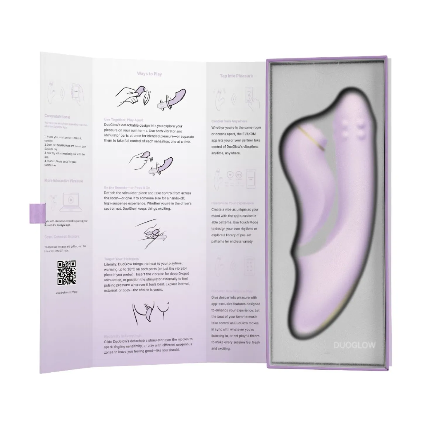 Svakom – DuoGlow App Controlled Vibrator – Paars
