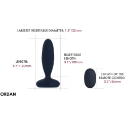 SVAKOM - Jordan Stotende Butt Plug - Blauw