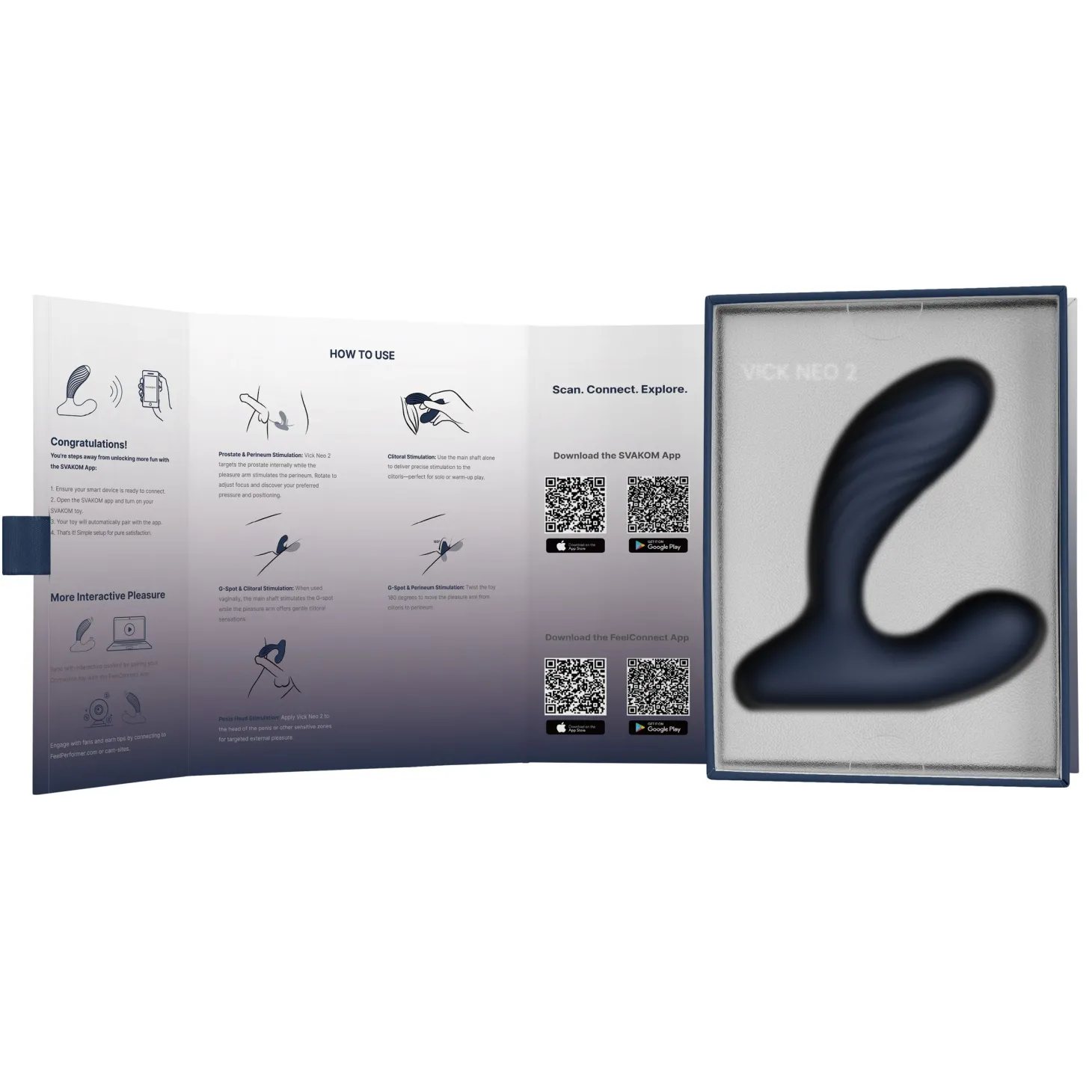 SVAKOM - Prostaat Vibrator Vick Neo 2 - Blauw