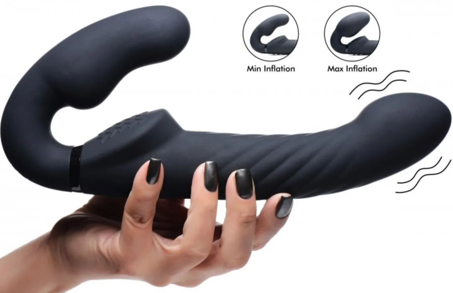 Swirl Vibrerende Strapless Strap-On - Black