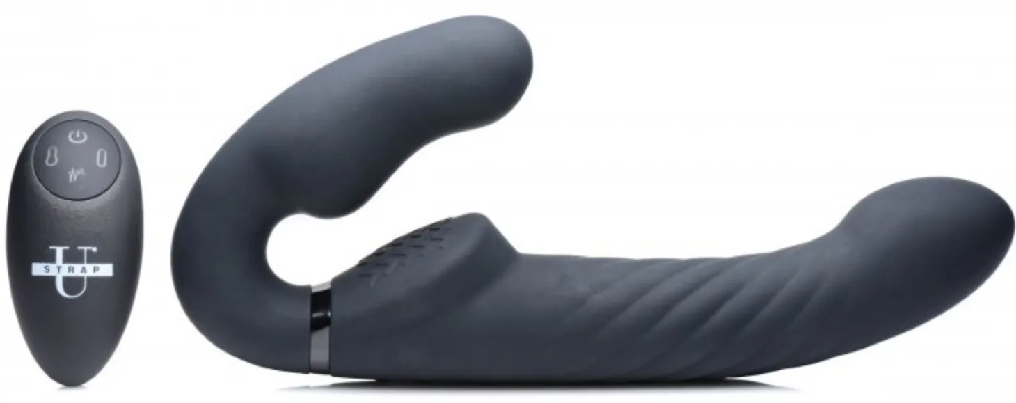 Swirl Vibrerende Strapless Strap-On - Black