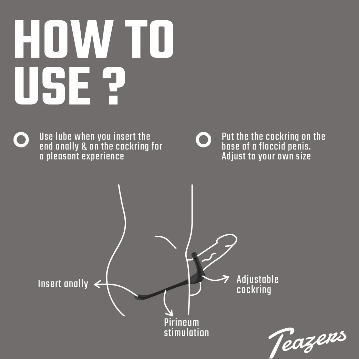 Teazers Driedubbele Prostaat Vibrator met Afstandsbediening