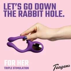 Teazers – Partner Multifun Koppelvibrator – Paars