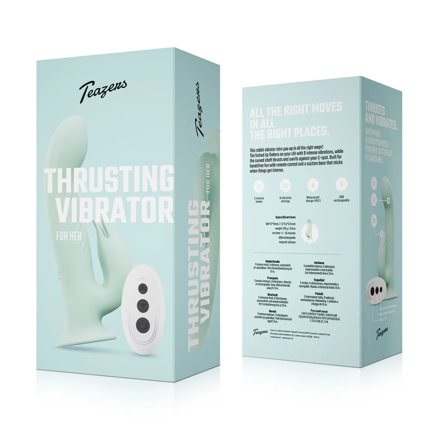 Teazers - Rotating Rabbit Vibrator - Met Afstandsbediening