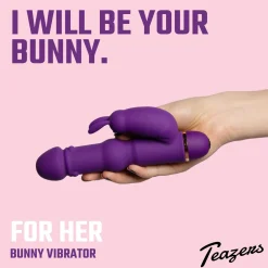 Teazers Siliconen Rabbit Vibrator - Paars