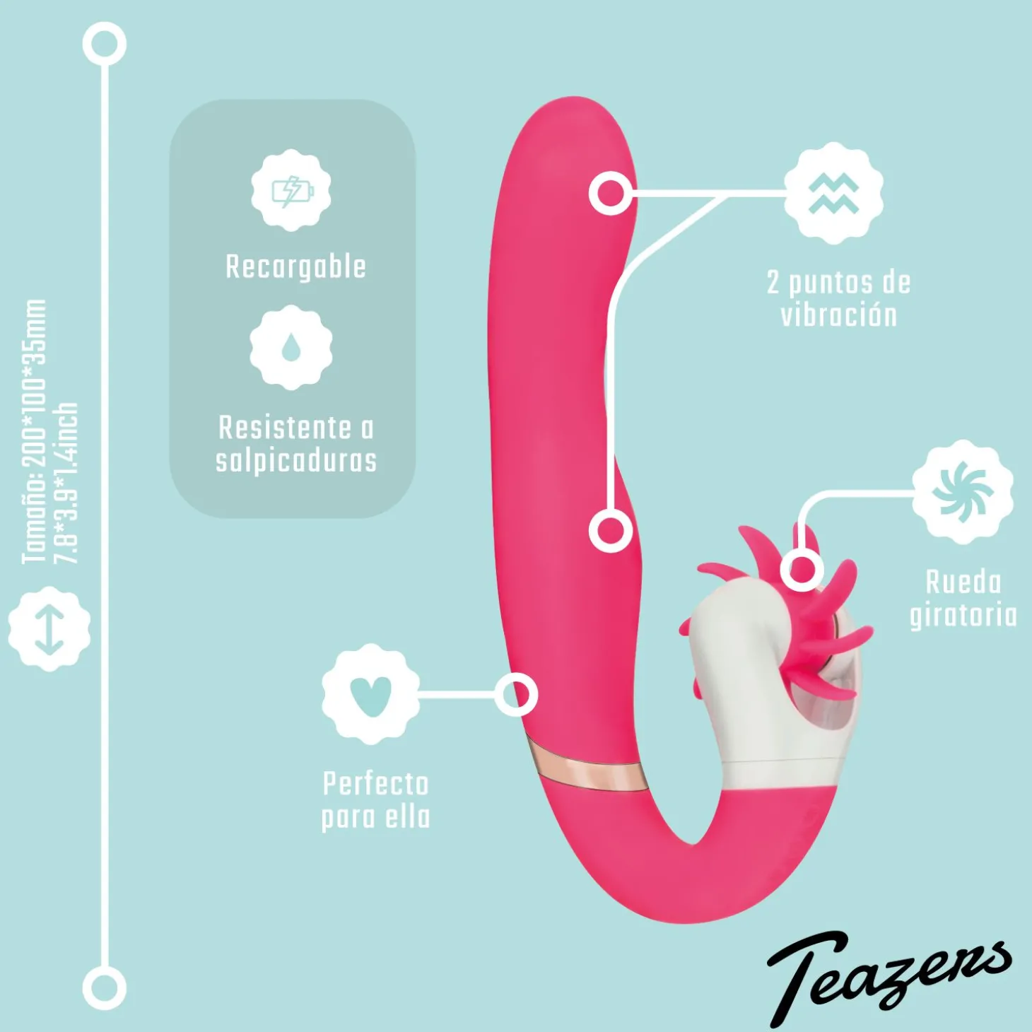 Teazers – Wheelie Vibe Vibrator – Roze