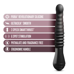 Temptasia - Lazarus Stotende Dildo - Zwart