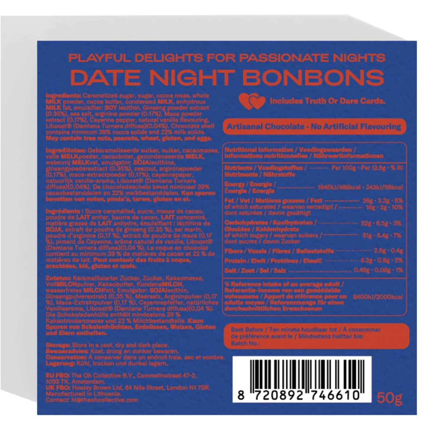 The Oh Collective – Date Night Bonbon – Speelse Liefdeschocolade