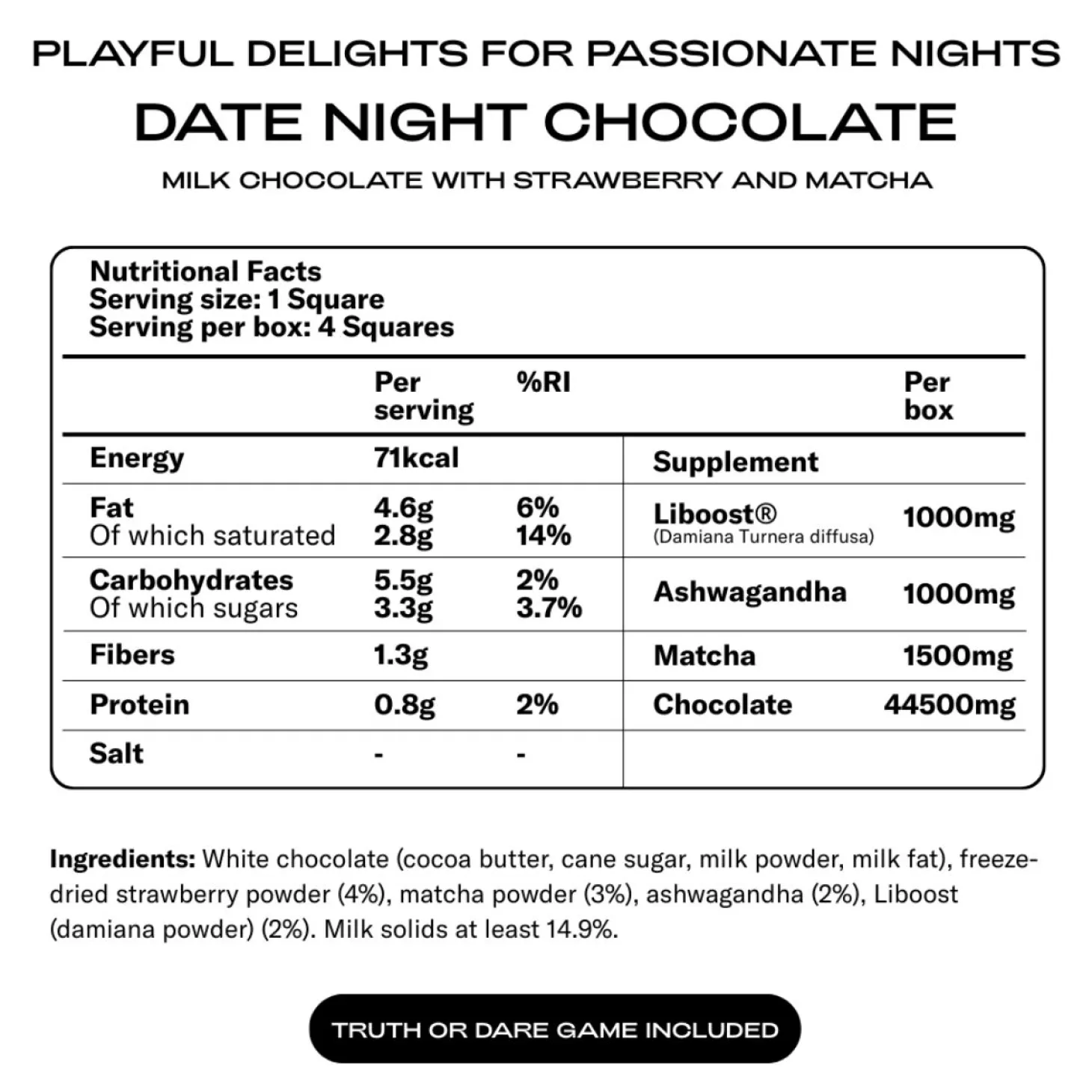 The Oh Collective - Date Night Chocolade - Matcha