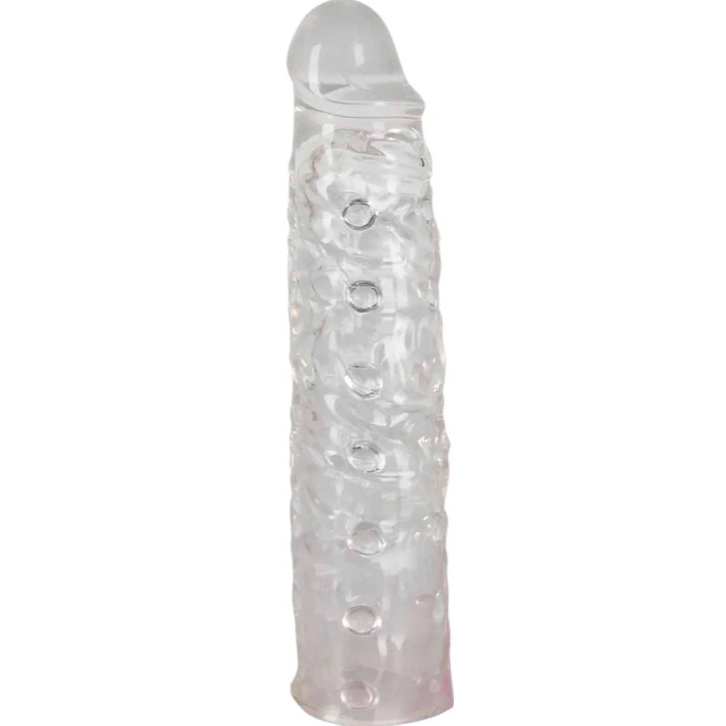Transparante en verlengende penis sleeve