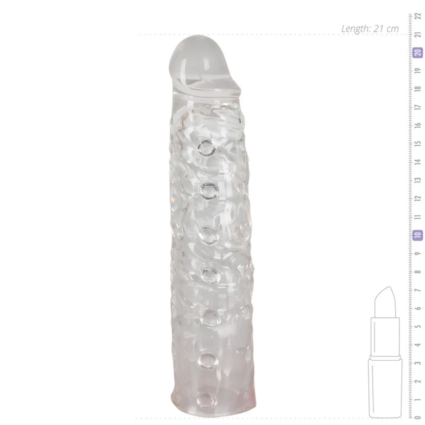 Transparante en verlengende penis sleeve