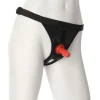 Vac-U-Lock Ultra Strap-On met plug - Zwart/Rood