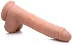 Vibrerende & Stotende Realistische XL Dildo met Zuignap en Ballen -16.5 cm
