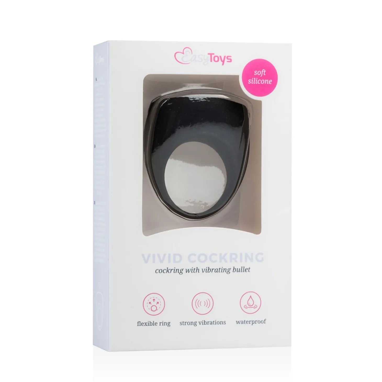 Vivid Cockring Met Mini Bullet - Zwart