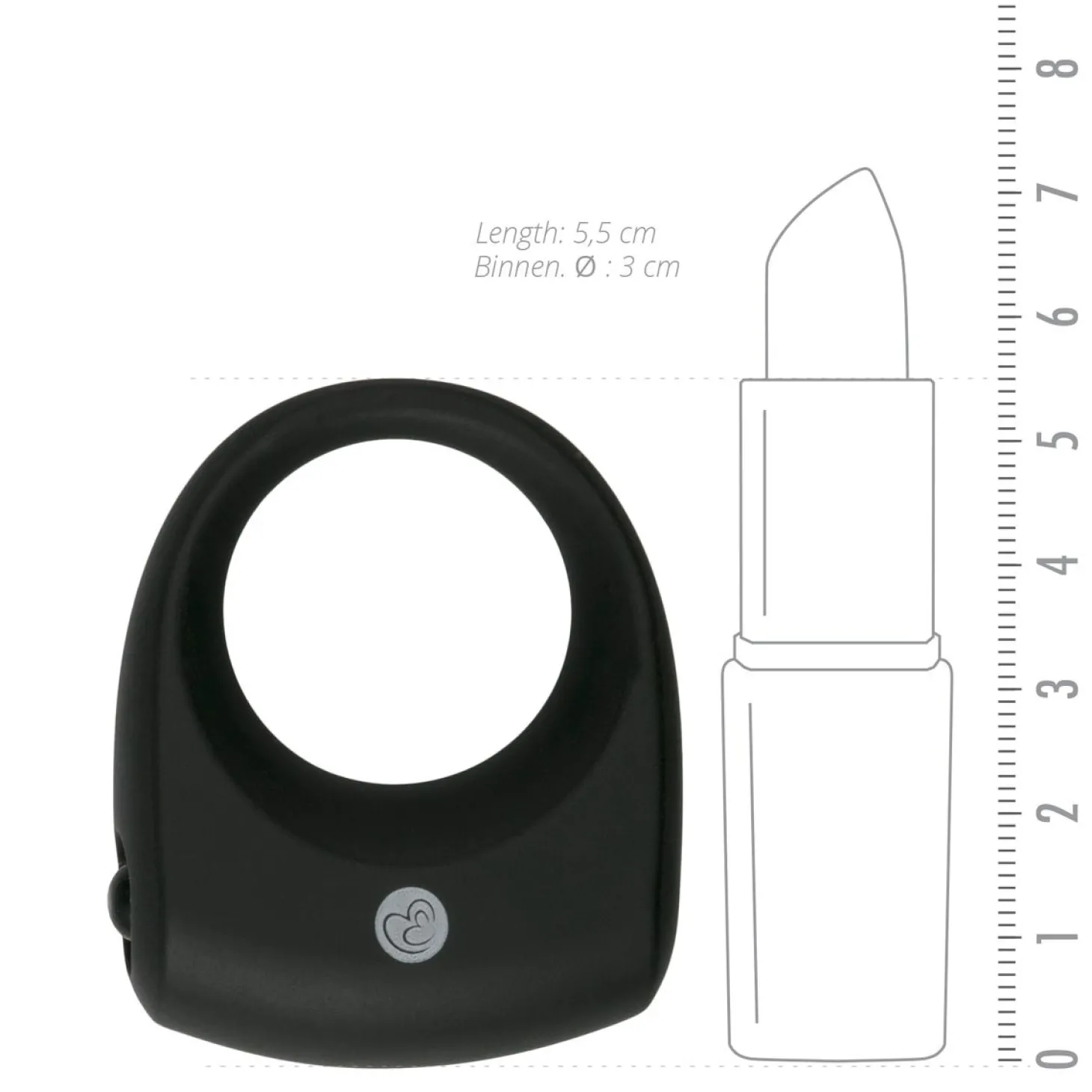 Vivid Cockring Met Mini Bullet - Zwart