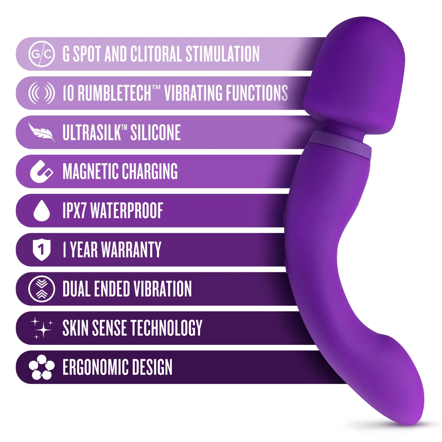 Wellness - Dual Sense Vibrator - Paars