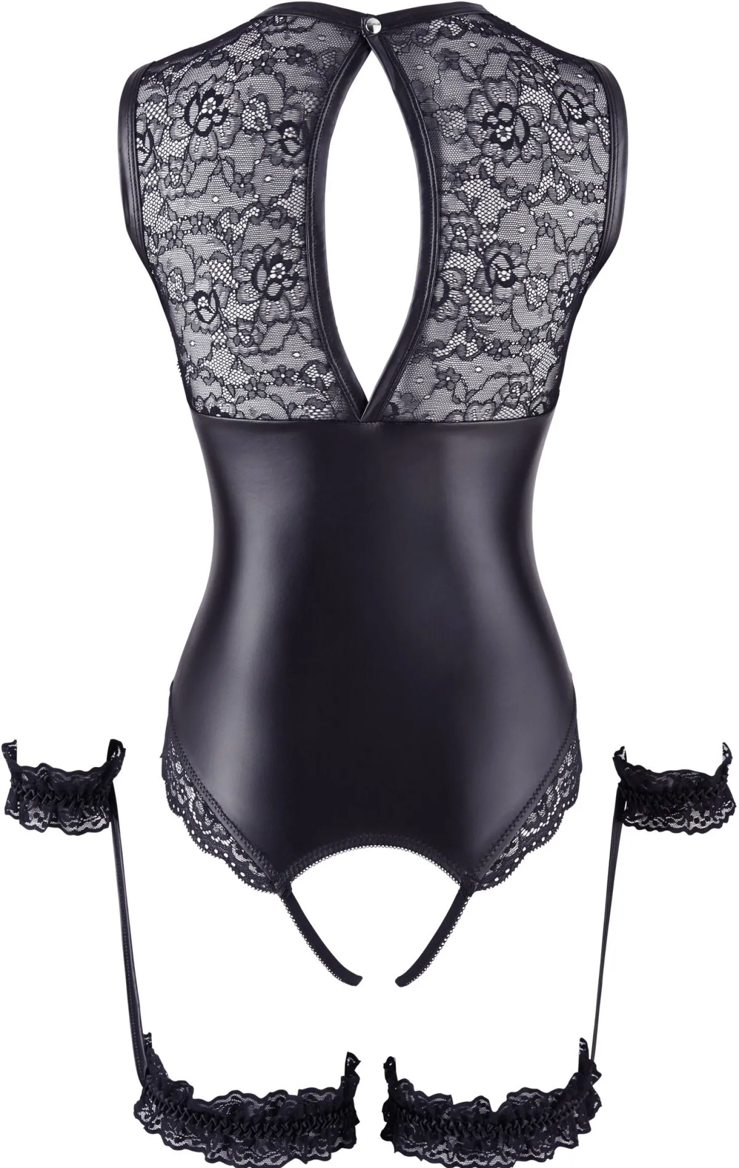 Wetlook body met open kruis