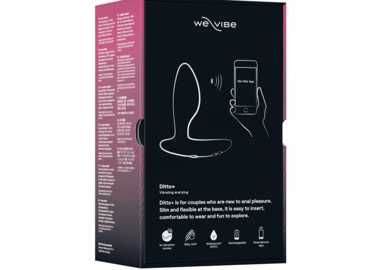 We-Vibe Ditto+ Satin Zwart
