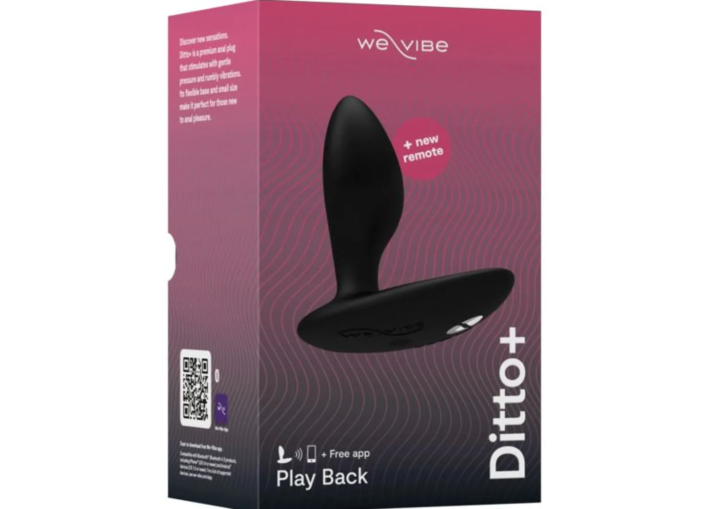 We-Vibe Ditto+ Satin Zwart