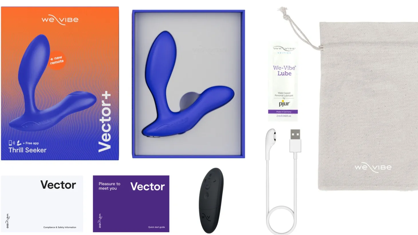 We-Vibe – VECTOR+ Prostaat Massager – Blauw